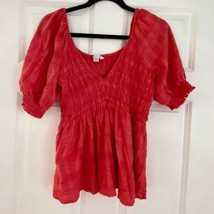 American eagle red blouse